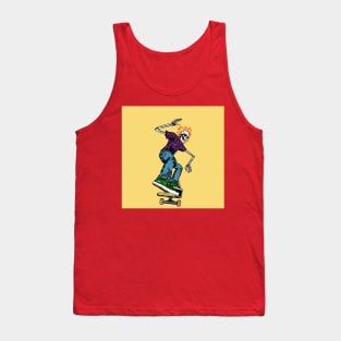 Skatazz skeleton yellow Tank Top